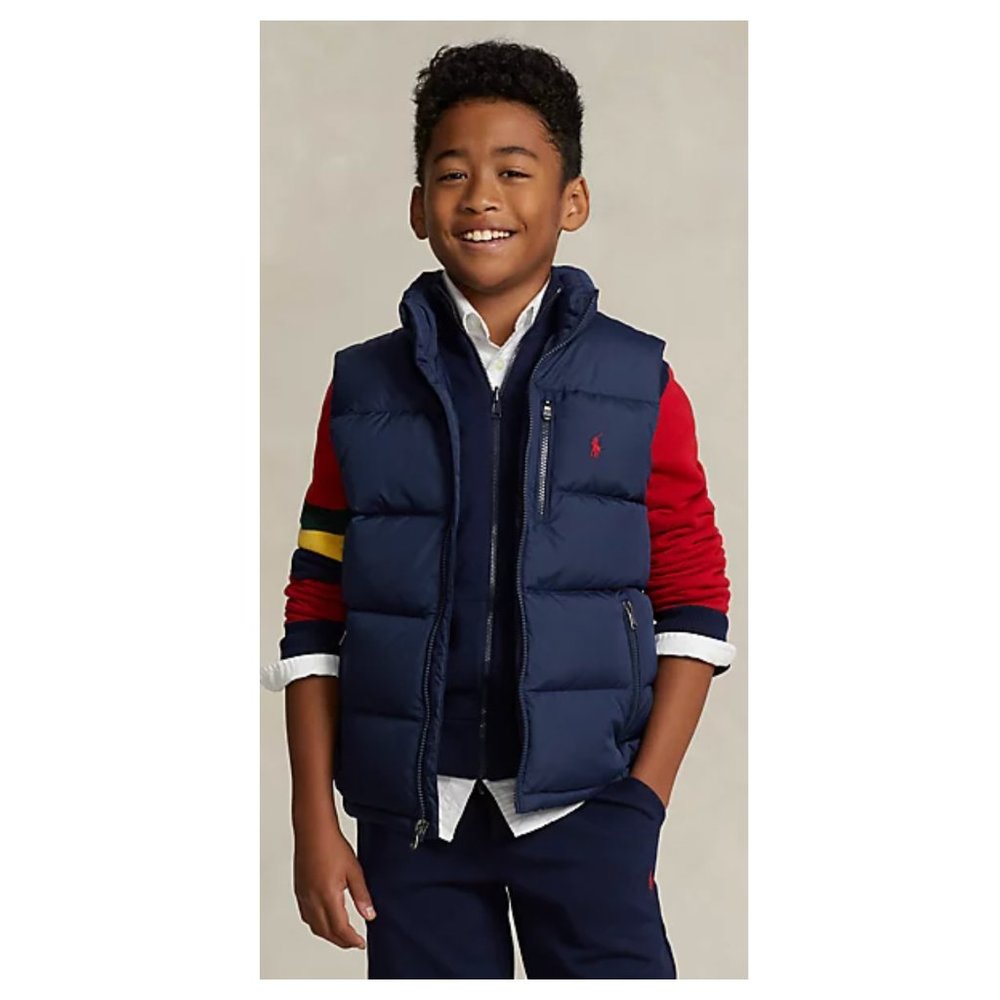 RALPH LAUREN - EUC Reversible Water-Repellent Down Vest - Newport Navy